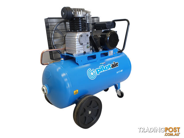 K17-90 Reciprocating Air Compressor Portable 3HP 240V, 90 Litres Receiver...