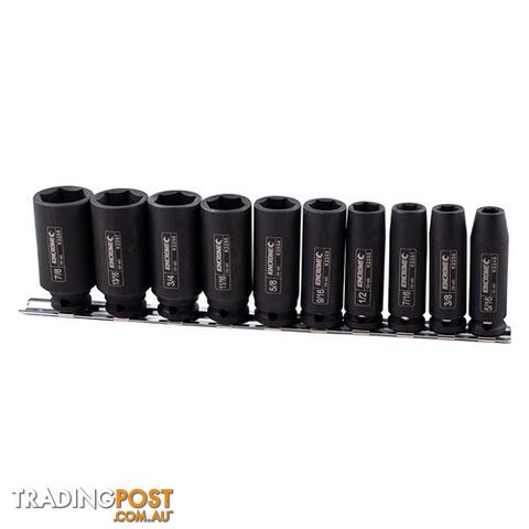 Deep Impact Socket Rail 10 Piece 3/8" Drive - Imperial Kincrome K2094