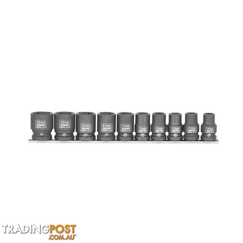 Impact Socket Set 10 Piece 1/2" Drive Kincrome K2095