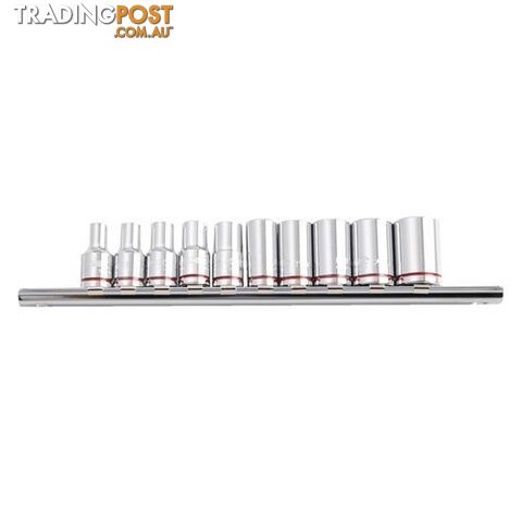Socket Set on Clip Rail 10 piece Ea Imperial 1/4" 5/32" - 1/2" Kincrome K2171