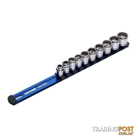 10 Piece 3/8" Drive Nut LOK Socket Rail Set Kincrome K2712NL
