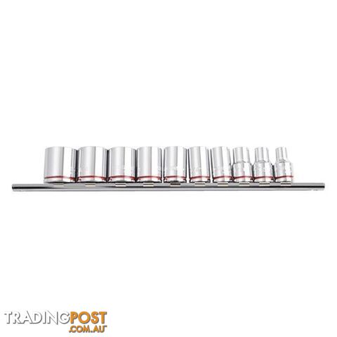Socket Set on Clip Rail 10 piece Ea Imperial 3/8" 1/4" - 13/16 Kincrome K2173