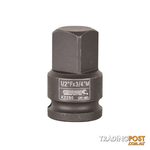 Impact Adaptor 1/2 F x 3/4 M 1/2 Drive Kincrome K2280