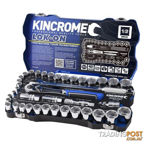Socket Set 41 Piece 1/2" Square Drive LOK-ON™ Kincrome K27022