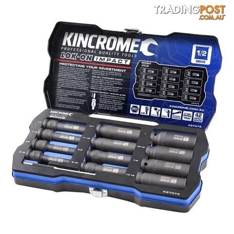 Lok-On™ Deep Impact Socket Set 12 Piece 1/2" Drive Kincrome K27073