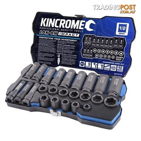 LOK-ON™ Impact Socket Set 24 Piece 1/2" Kincrome K27074