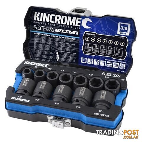 Lok-On™ Impact Socket Set 12 Piece 3/8" Drive - Metric Kincrome K27076
