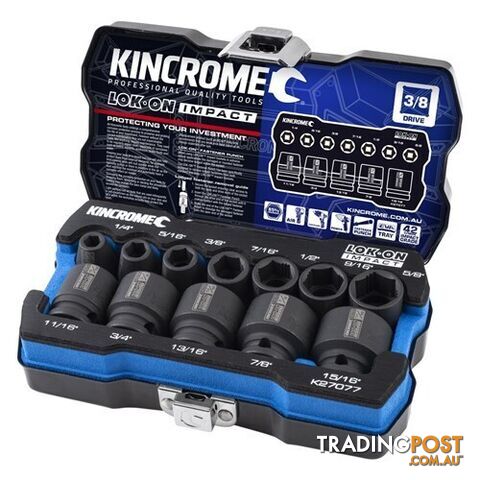 LOK-ON™ Impact Socket Set 12 Piece 3/8" Drive Imperial Kincrome K27077