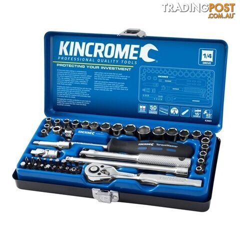 Socket Set 48 Piece 1/4" Drive - Metric & Imperial kincrome K28001