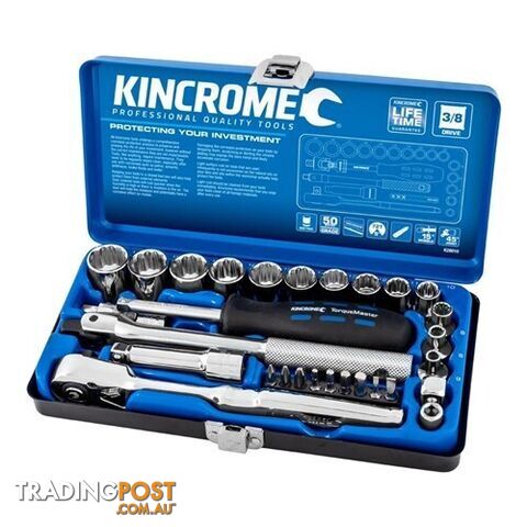 Socket Set 29 Piece 3/8" Drive - Metric Kincrome K28010