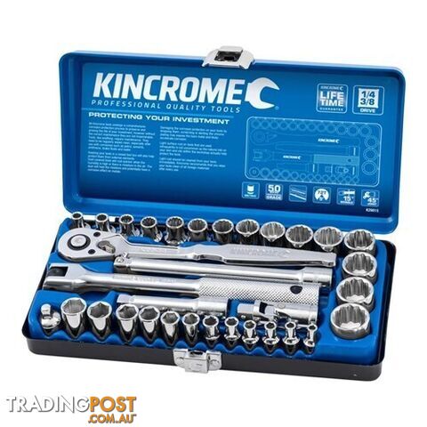 Socket Set 33 Piece 1/4 & 3/8" Drive - Metric Kincrome K28015