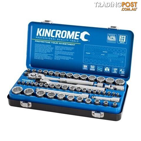 Socket Set 52 Piece 1/4 & 3/8" Drive - Metric & Imperial Kincrome K28016
