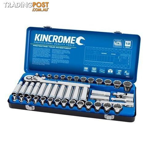 Socket Set 45 Piece 1/2" Drive - Metric & Imperial Kincrome K28024