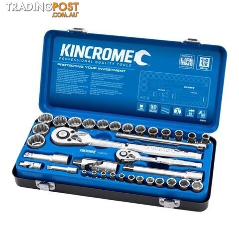 Socket Set 35 Piece 1/4 & 1/2" Drive - Metric Kincrome K28030