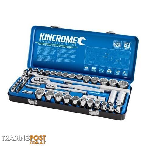 Socket Set 52 Piece 1/4 & 1/2" Drive - Metric & Imperial K28032 Kincrome