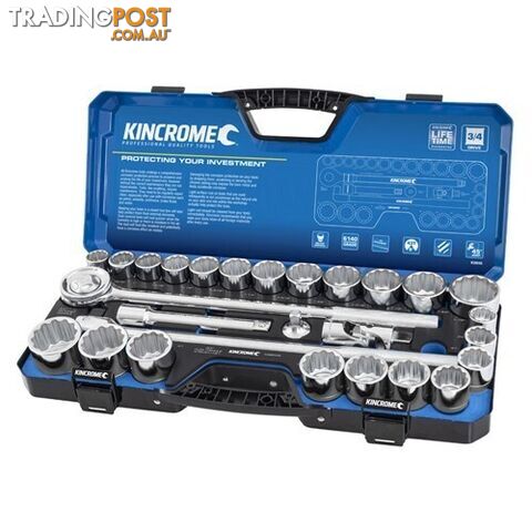 Socket Set 28 Piece 3/4” Drive Metric & Imperial Kincrome K28045