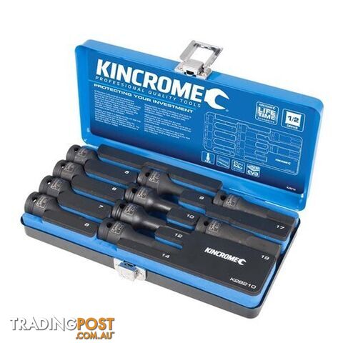 Hex Impact Sockets Set 10 Piece 1/2" Drive - Metric Kincrome K28210