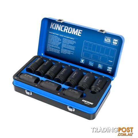 Kincrome 10 Piece Impact 3/4" Drive Deep Socket Set - Metric K28244