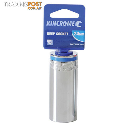 Deep Socket 1/2" Drive 24mm Mirror Polish Kincrome K2984