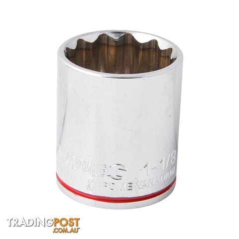 Deep Socket 1/2" Drive 1-1/8" Mirror Polish Karnal K2997