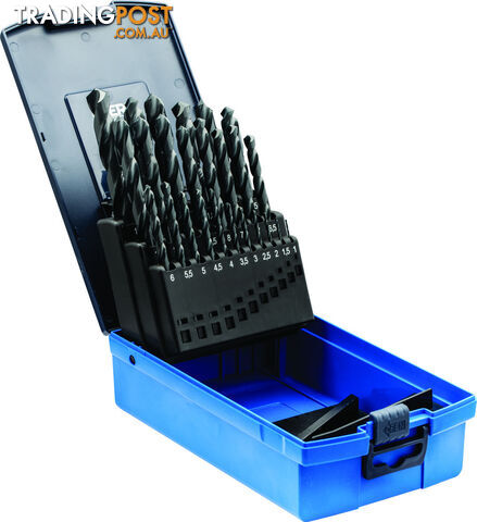 Drill Bit Set HSSG Sizes 1.0mm-13.0mm 25 Piece Pferd 25203702