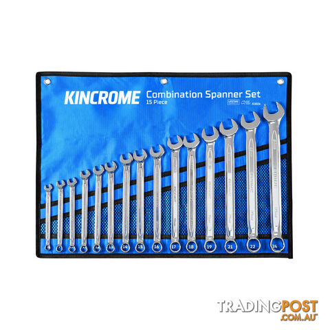 Combination Spanner Set 15 Piece - Metric Kincrome K3026