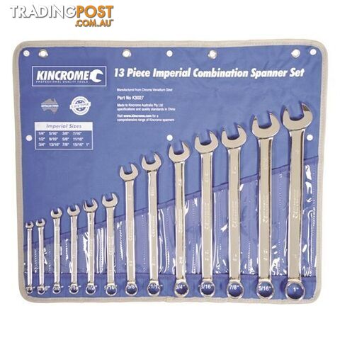 Combination Spanner Set 13 Piece - Imperial Kincrome K3027