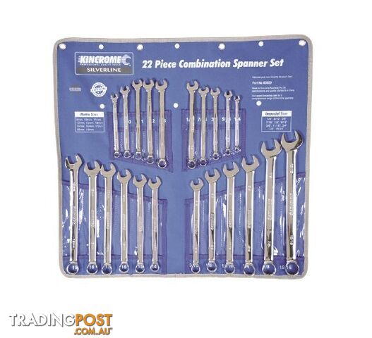 Combination Spanner Set 22 Piece Imperial & Metric K3029