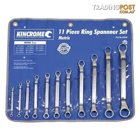 Ring Spanner Set 11 Piece Kincrome K3050