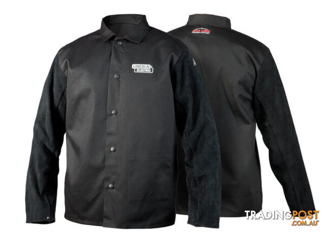 Welding Jacket Traditional Split Leather Sleeved Large Lincoln K3106-L