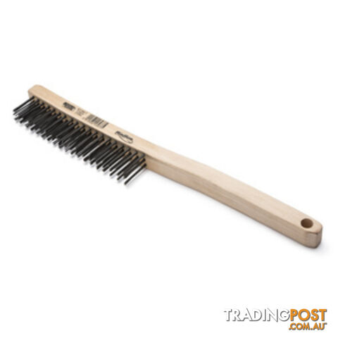 Wire Brush - 3x19 Carbon Wire Wd Hdl Row Steel Lincoln K3184-1