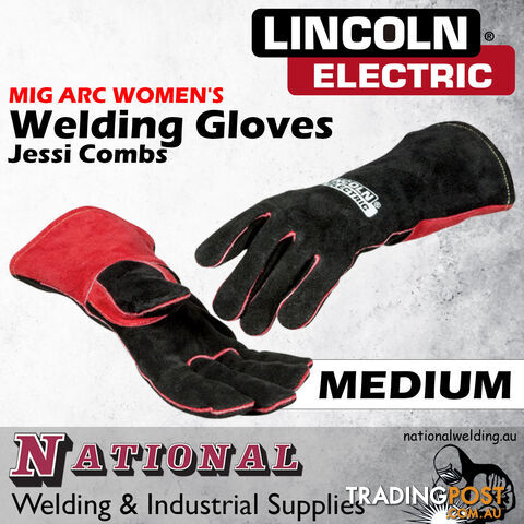 Mig Arc/Stick Women's Welding Gloves Jessi Combs Medium Lincoln K3232-M - photo 2 of 3