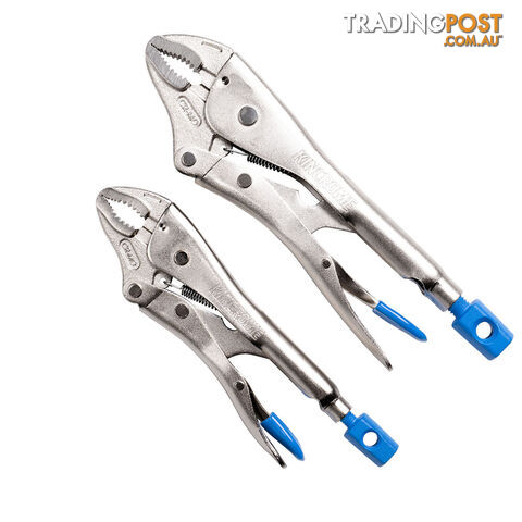 2Pce Curved Jaw Locking Plier Set 200 & 250mm Kincrome K40074