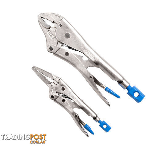 2Pce Looking Plier Set 180mm Long Nose & 250mm Curved Jaw Kincrome K40076