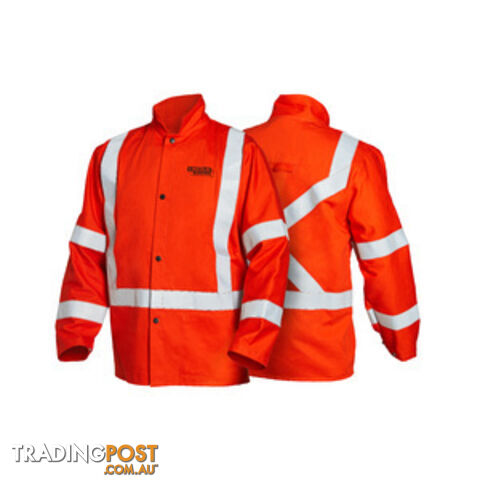 High Visibility FR Orange Jacket With Reflective Stripes - LARGE K4692-L