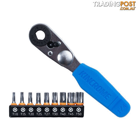 Mini Ratchet 5 Point Tamperproof Torx Bit Set 10 Piece Kincrome K5034