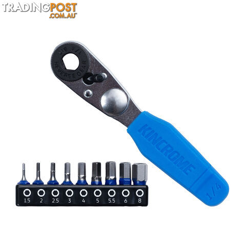 Mini Ratchet Hex Bit Set 10 Piece Kincrome K5037