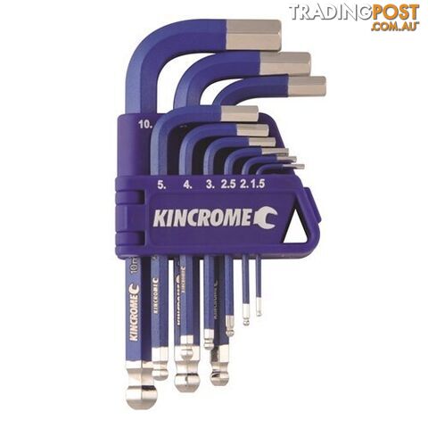 Ball Joint Hex Key & Wrench Set Short Series 9 Piece Kincrome K5143