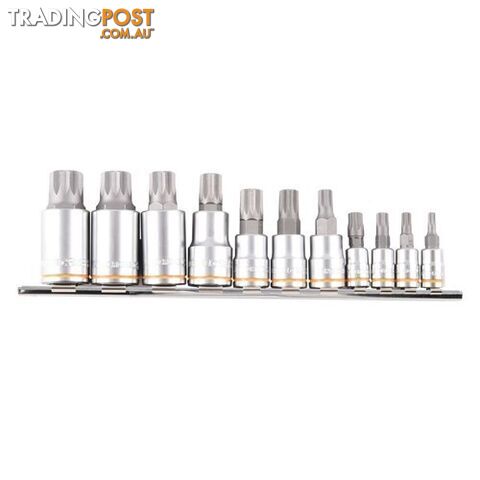 Spline Bit Rail 11 Piece 1/4, 3/8 & 1/2" Drive Kincrome K5228