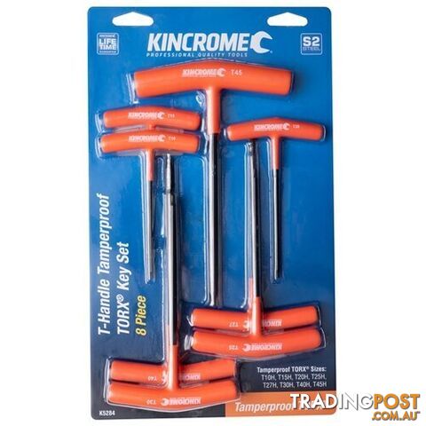 T-Handle Tamperproof Torx® Key Set 8 Piece Kincrome K5284