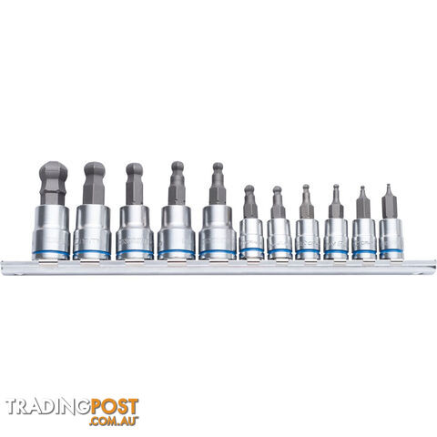 Ball-End Hex Socket Set Short Series 11 Piece 1/4 & 3/8 Drive - Metric Kincrome...