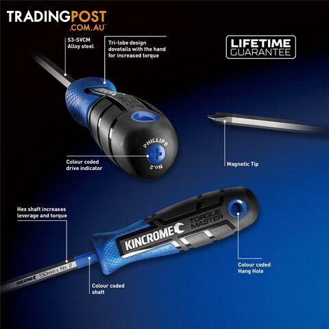 Torquemaster® Blade Screwdriver 3 X 150mm Kincrome K5541 - photo 4 of 5