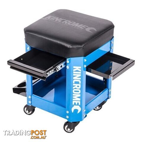 Kincrome K8114 Workshop Creeper Seat 2 Drawer Electric Blue