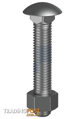 Zinc Plated (RoHS Compliant) Finish Cup Head Bolt & Nut Class 10.9 Metric...