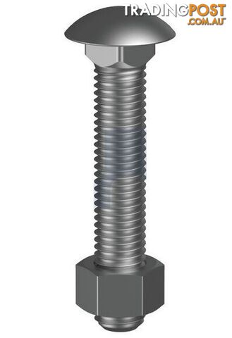 Zinc Plated (RoHS Compliant) Finish Cup Head Bolt & Nut Class 10.9 Metric...