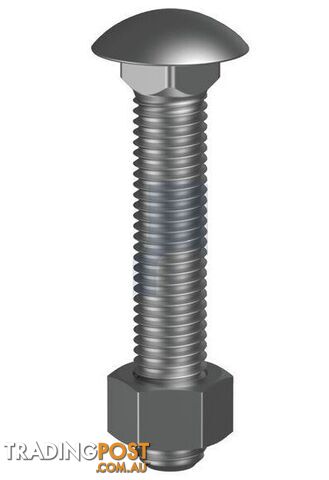Hot Dip Galvanised Finish Cup Head Bolt & Nut Class 4.6 Metric Hobson
