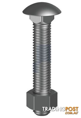 Hot Dip Galvanised Finish Cup Head Bolt & Nut Class 4.6 Metric Hobson