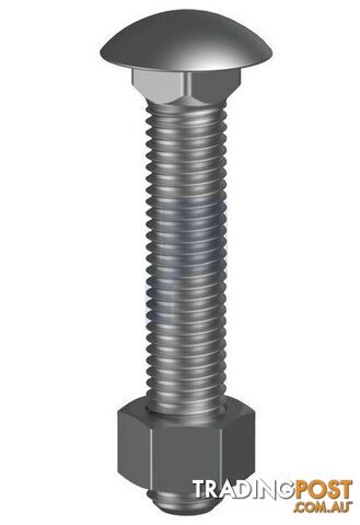 Hot Dip Galvanised Finish Cup Head Bolt & Nut Class 4.6 Metric Hobson