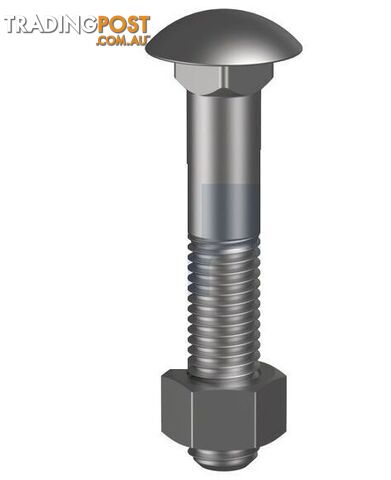 Plain Finish Cup Head Bolt & Nut Class 4.6 Metric Hobson