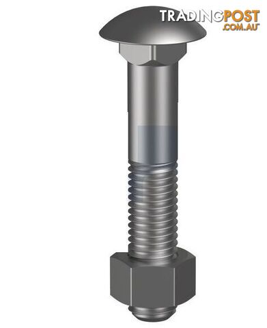 Plain Finish Cup Head Bolt & Nut Class 4.6 Metric Hobson